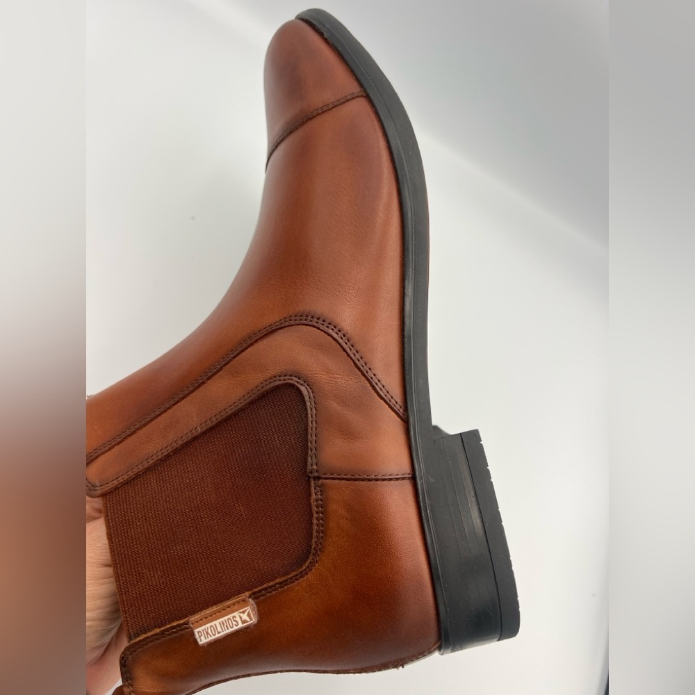 Pikolinos Women's High Ankle Block Heel Slip On Boots Brown US 10-10.5 EU 41 NEW - Picture 11 of 16